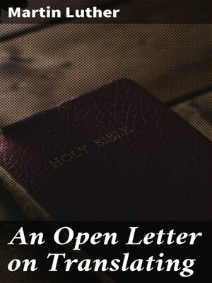 cover image of An Open Letter on Translating